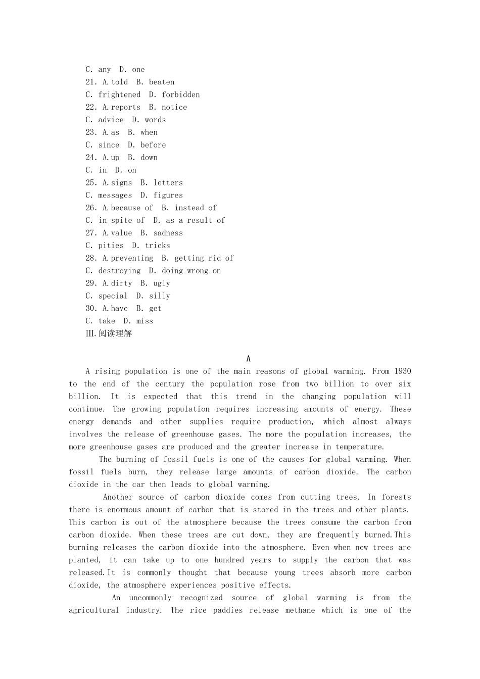 高考英语一轮复习方案 作业手册（23）模块8 Unit 23 Conflict（含解析） 北师大版_第3页