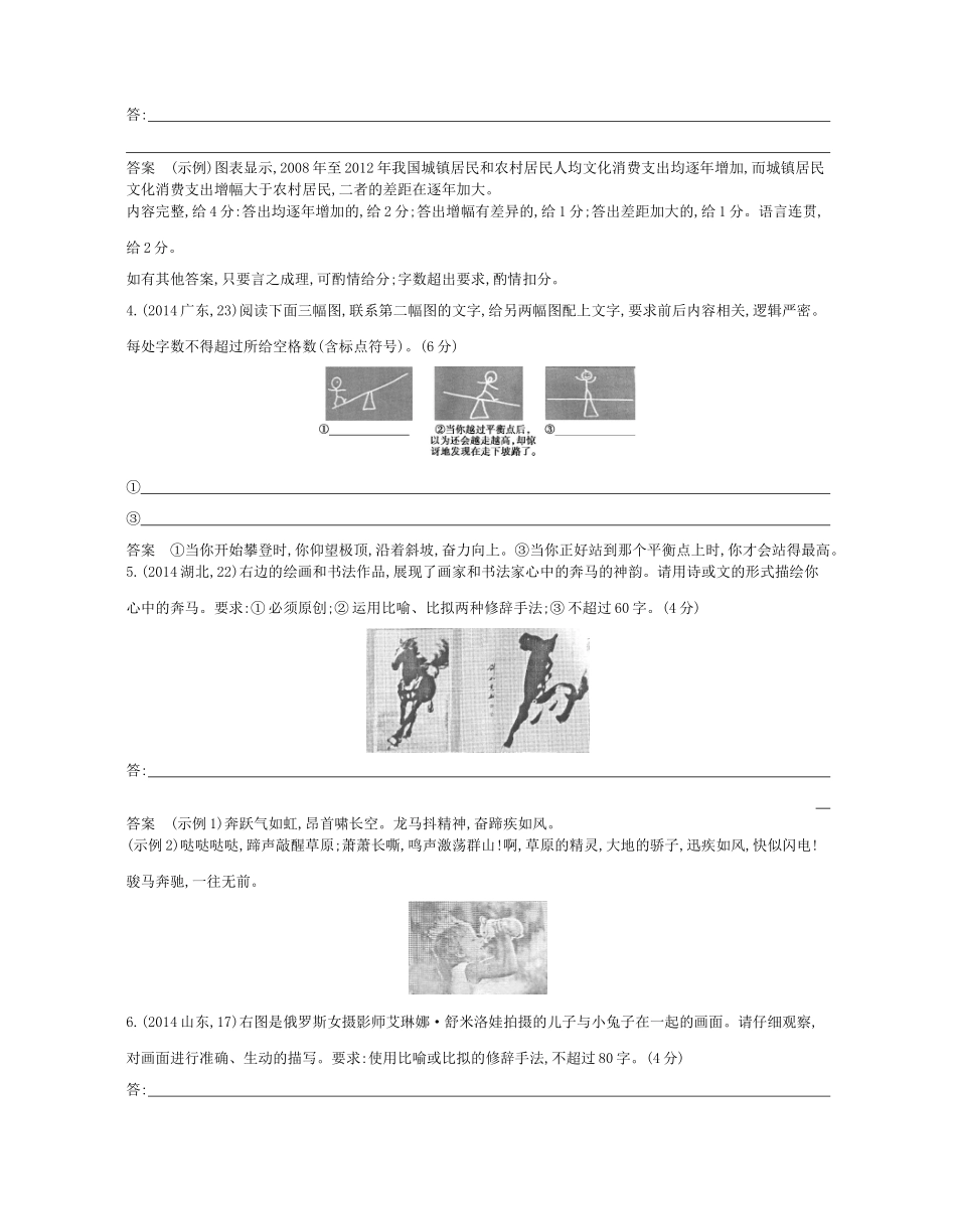 高考语文一轮复习试题分类汇编 专题十一 图文转换-人教版高三语文试题_第2页