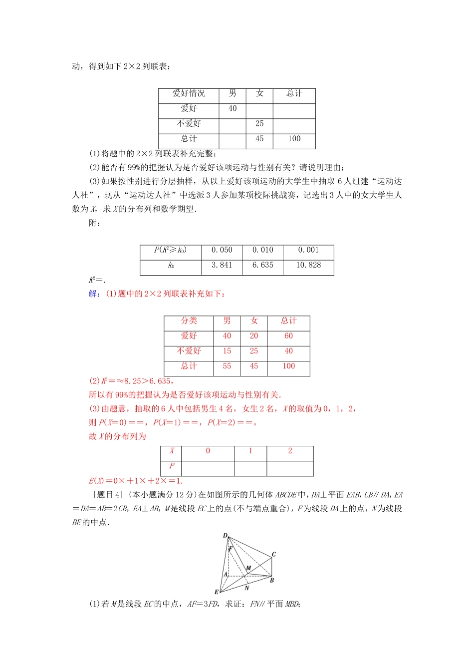 高考数学二轮复习 每日一题规范练（第二周）理-人教版高三数学试题_第2页