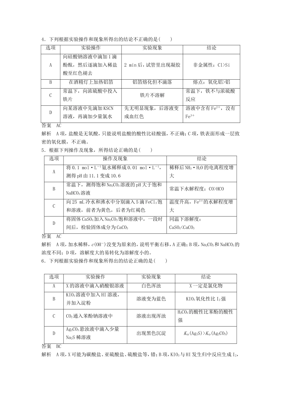 高考化学二轮复习 考前三个月 考前专项冲刺集训 第23题 综合实验题_第2页