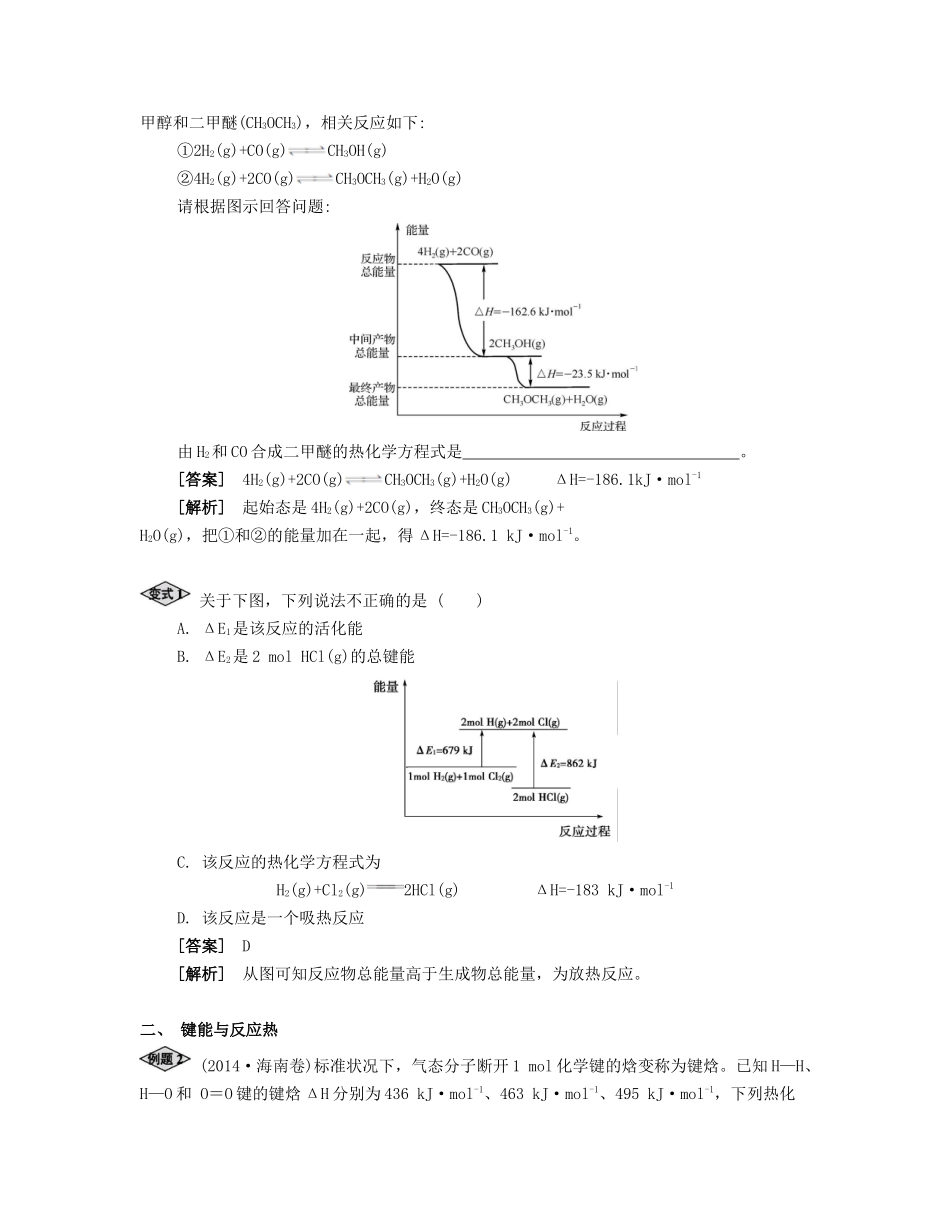 高考化学一轮复习 课时21 反应热 盖斯定律考点过关-人教版高三化学试题_第3页