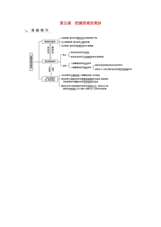 新高考政治一轮复习 生活与哲学 第二单元 探索世界与追求真理 第五课 把握思维的奥妙基础填空 新人教版-新人教版高三政治试题