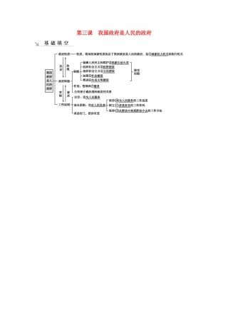 新高考政治一轮复习 政治生活 第二单元 为人民服务的政府 第三课 我国政府是人民的政府基础填空 新人教版-新人教版高三政治试题