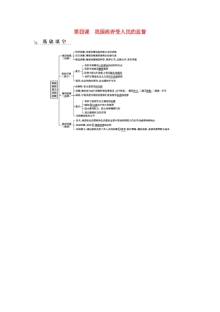 新高考政治一轮复习 政治生活 第二单元 为人民服务的政府 第四课 我国政府受人民的监督基础填空 新人教版-新人教版高三政治试题