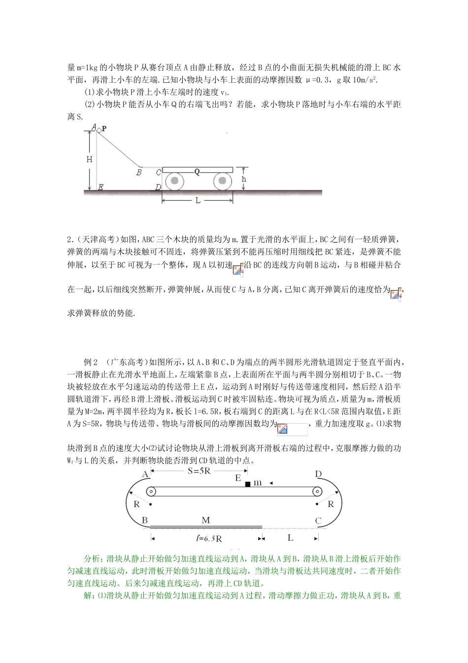 高三物理第二轮专题复习（专家概述+解题思路与方法+专题测试）专题五 动量和能量的综合应用_第3页