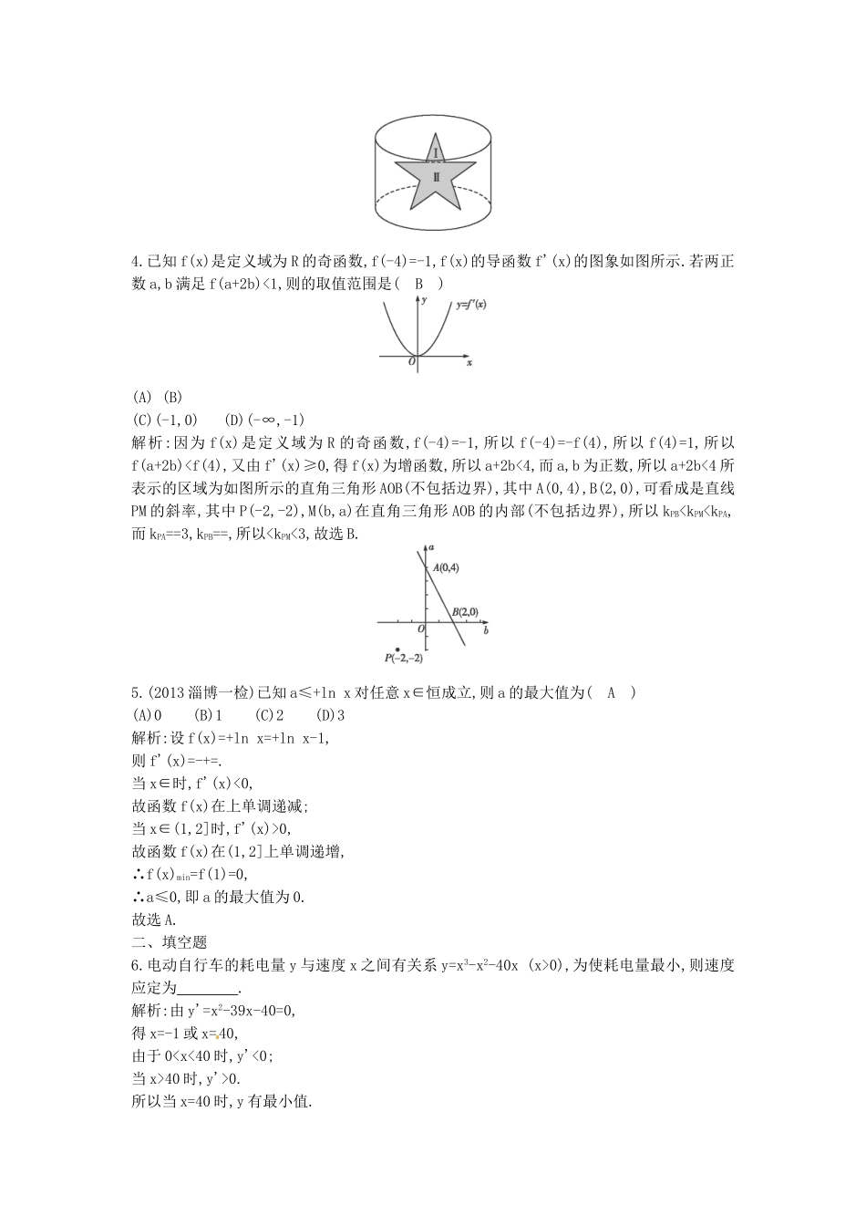 （教学思想典型题专讲）高三数学一轮复习 导数的综合应用_第2页