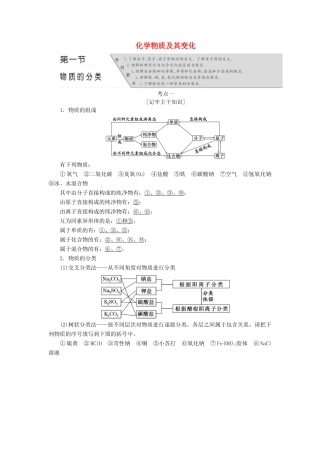 高考化学 第二章 化学物质及其变化复习 新人教版-新人教版高三化学试题