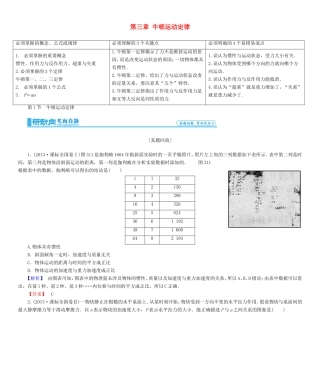 高考物理一轮复习 第三章 牛顿运动定律-人教版高三物理试题