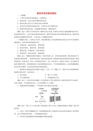 （江苏专版）高考生物一轮复习 课时跟踪检测（二十四）基因突变和基因重组（含解析）-人教版高三全册生物试题