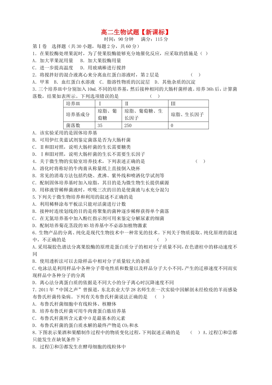 高二生物下学期第二次月考_第1页