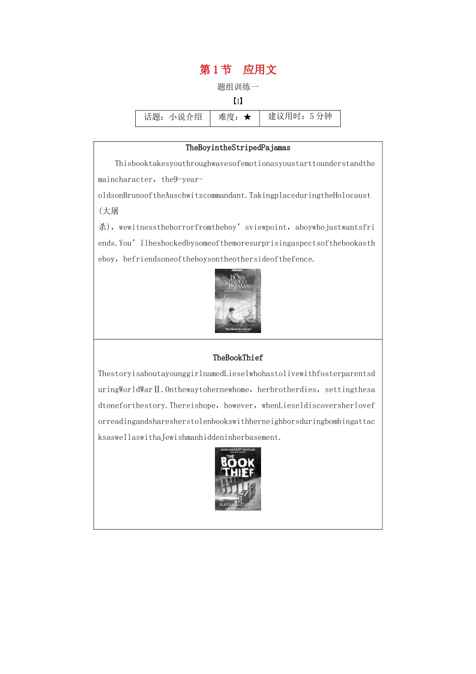 （江苏专版）高考英语 考前保分训练 专题3 阅读理解 第1节 应用文练习 牛津译林版-牛津版高三全册英语试题_第1页