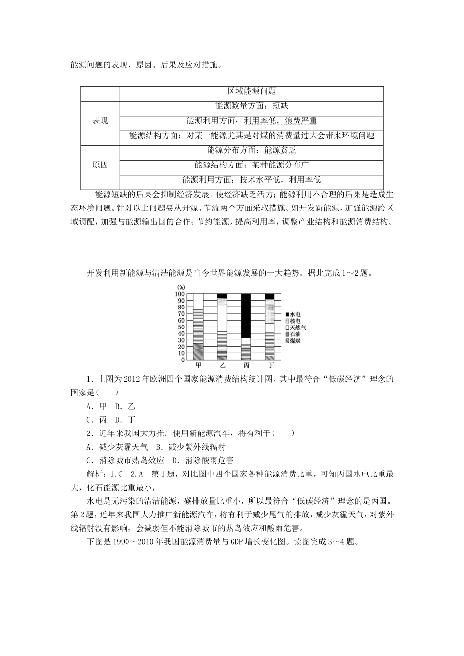 （新课标）高考地理一轮复习 第十四章 区域自然资源综合开发利用-人教版高三地理试题_第3页