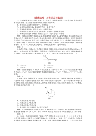 高考物理 考前十天回归教材四 (曲线运动　万有引力与航天)