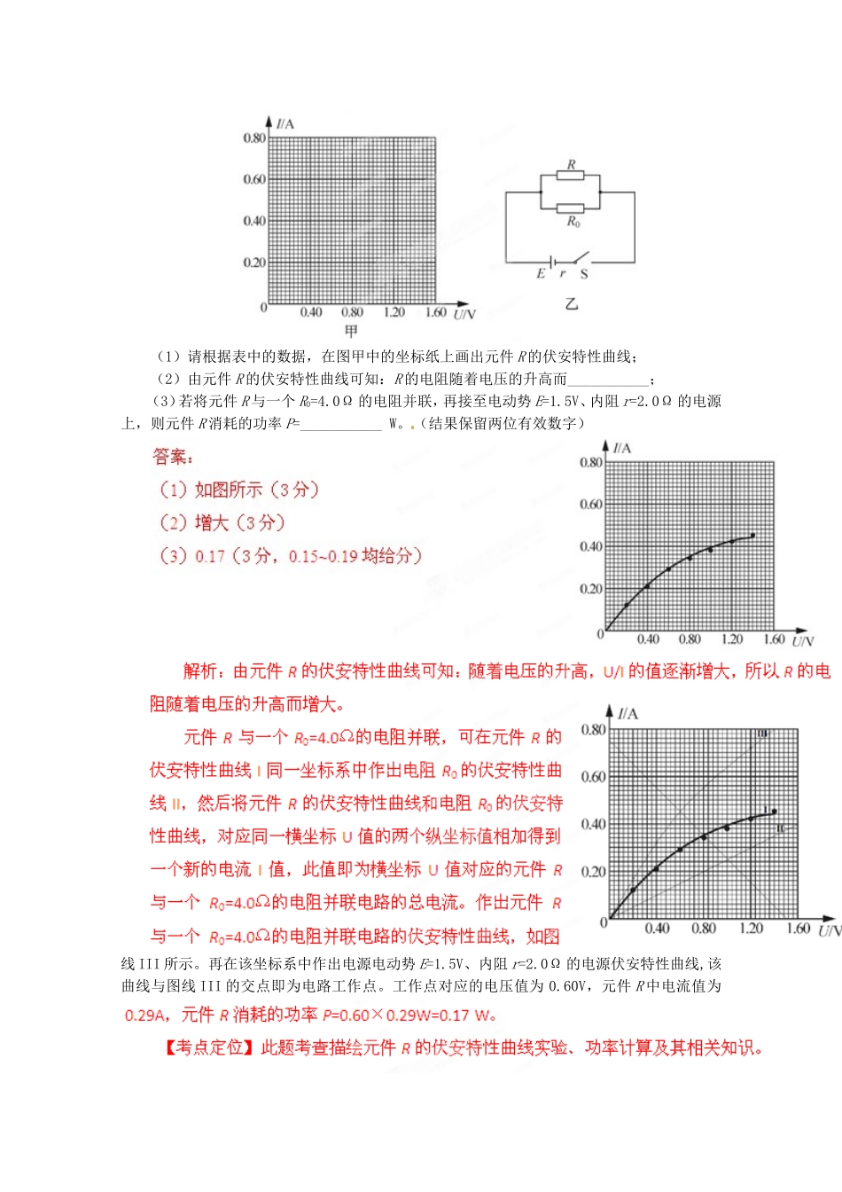 高考物理 考前指导专项训练七电阻_第3页