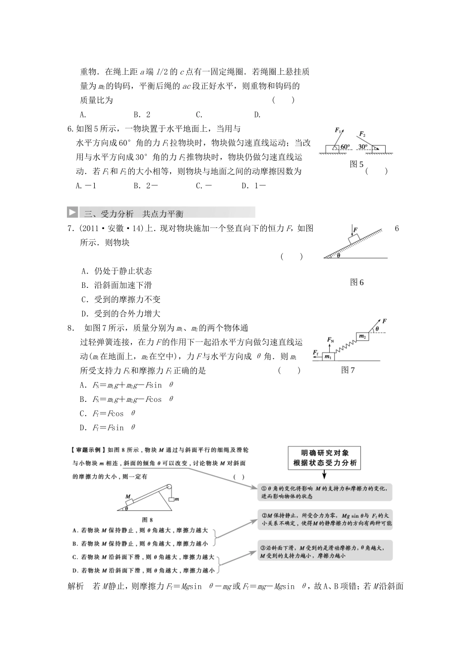 高考物理 热点探究及预测二 相互作用_第2页