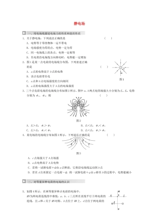 高考物理 热点探究及预测六 静电场