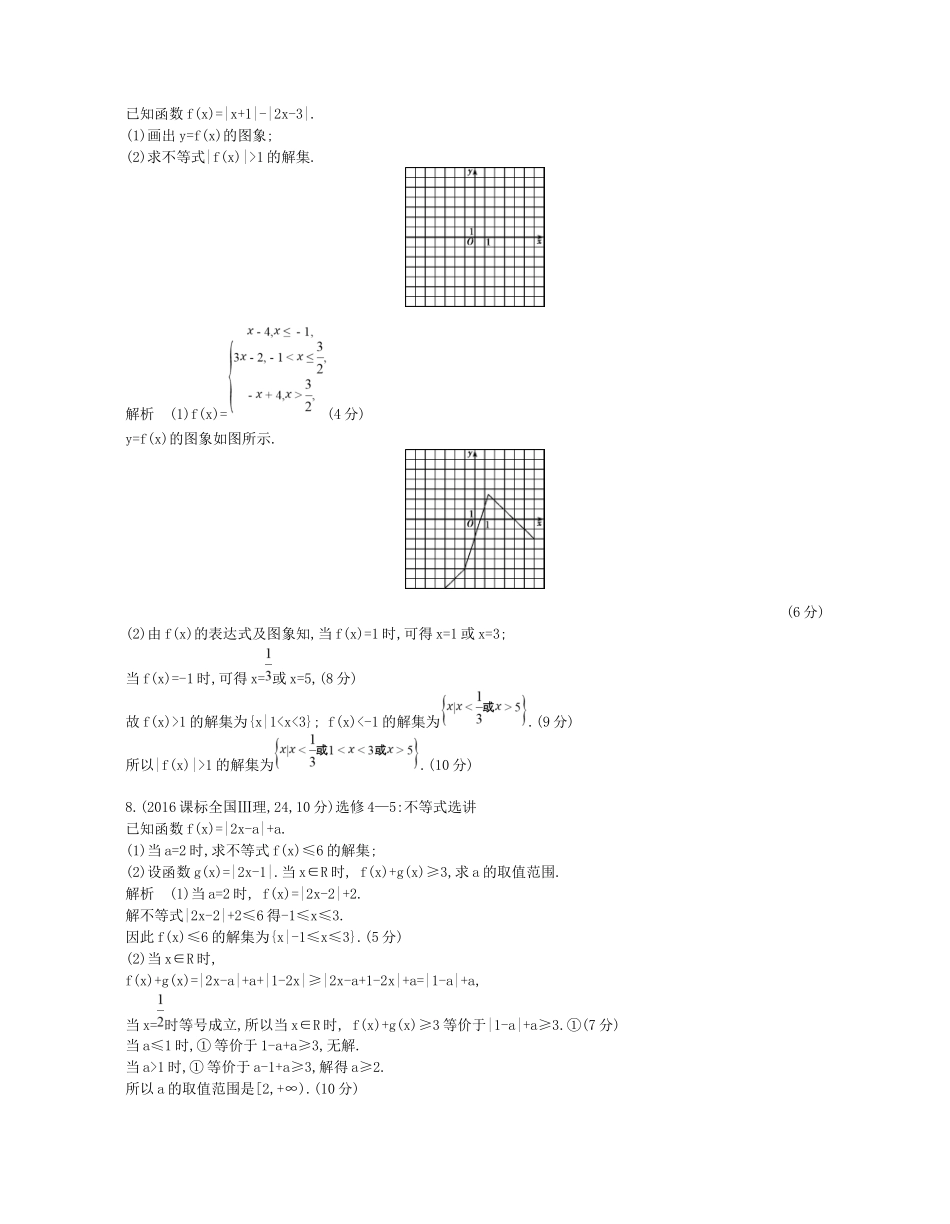 高考数学一轮复习 第二十二章 选修4系列 22.3 不等式选讲讲义-人教版高三选修4数学试题_第3页