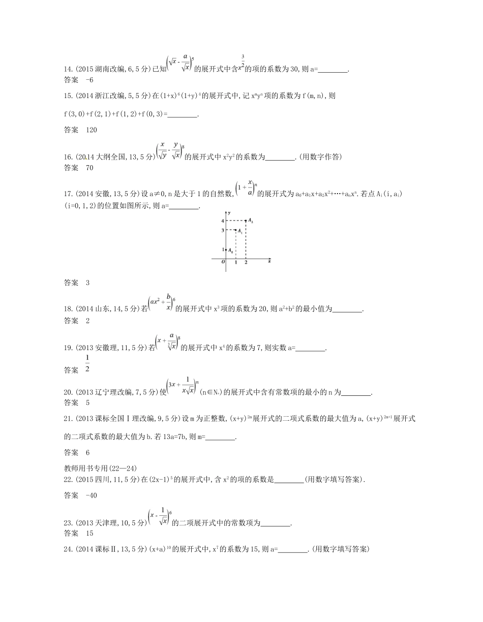 高考数学一轮复习 第二十章 计数原理 20.2 二项式定理讲义-人教版高三数学试题_第2页