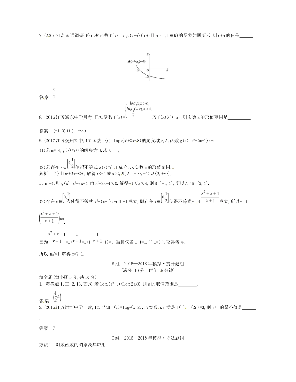 高考数学一轮复习 第二章 函数 2.4 对数与对数函数讲义-人教版高三数学试题_第3页