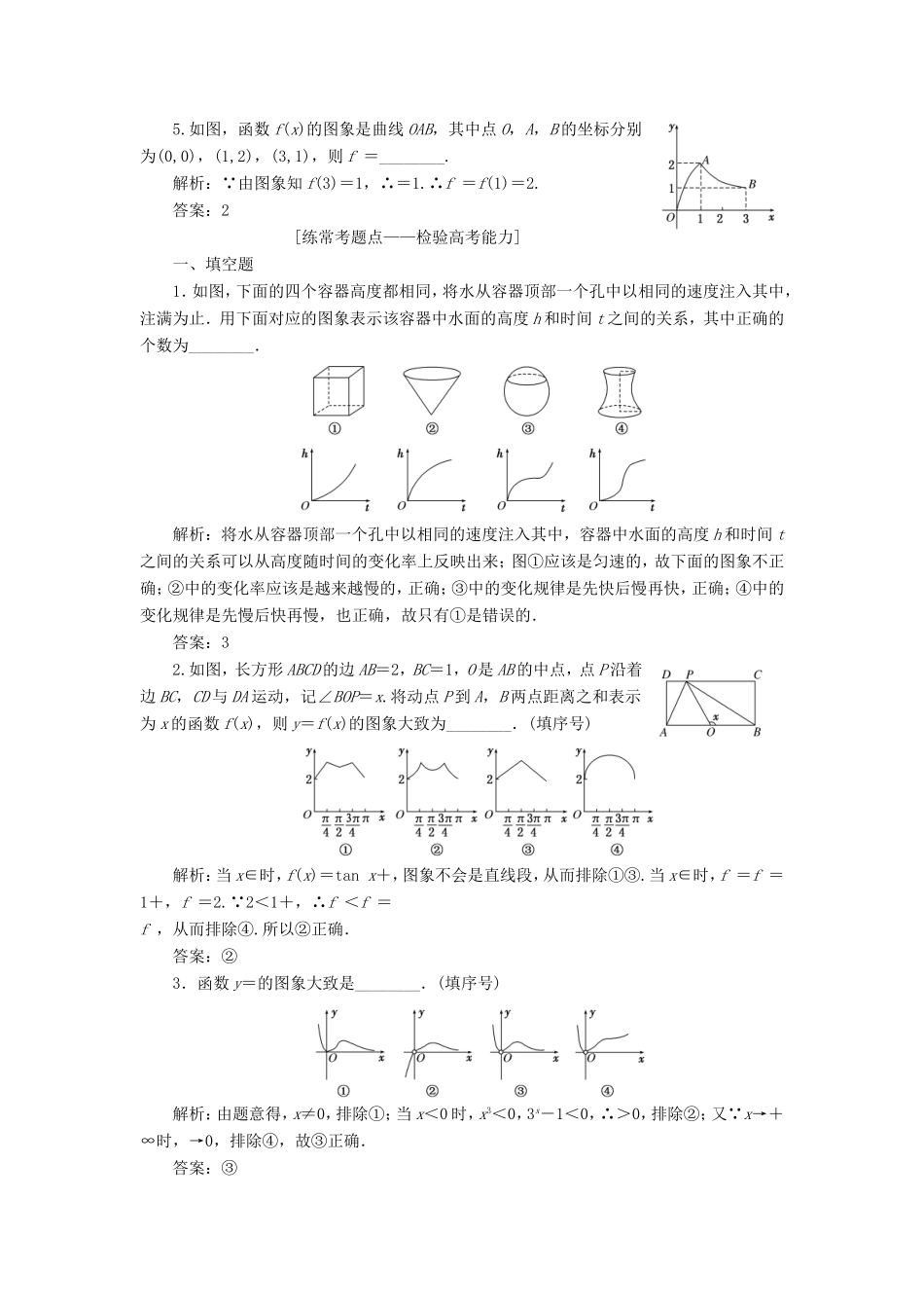 高考数学一轮复习 第二章 函数的概念与基本初等函数Ⅰ 课时达标检测（十一）函数的图象及其应用-人教版高三数学试题_第2页