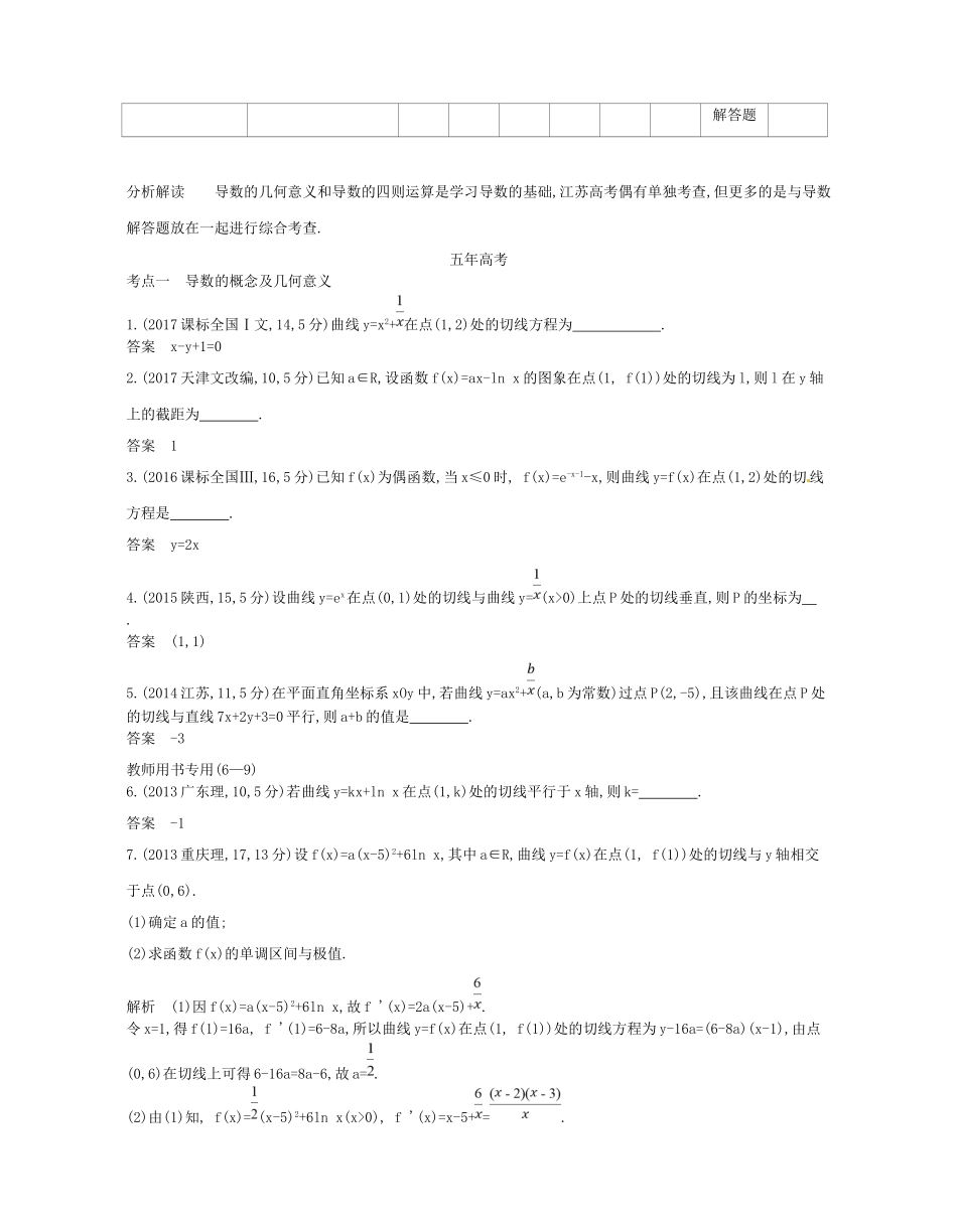 高考数学一轮复习 第九章 导数及其应用 9.1 导数的概念及几何意义、导数的运算讲义-人教版高三数学试题_第2页