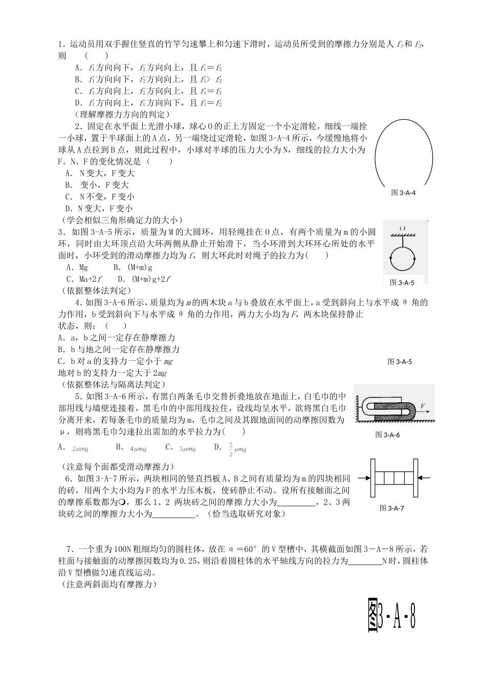 高考物理二轮专题复习 受力分析_第1页