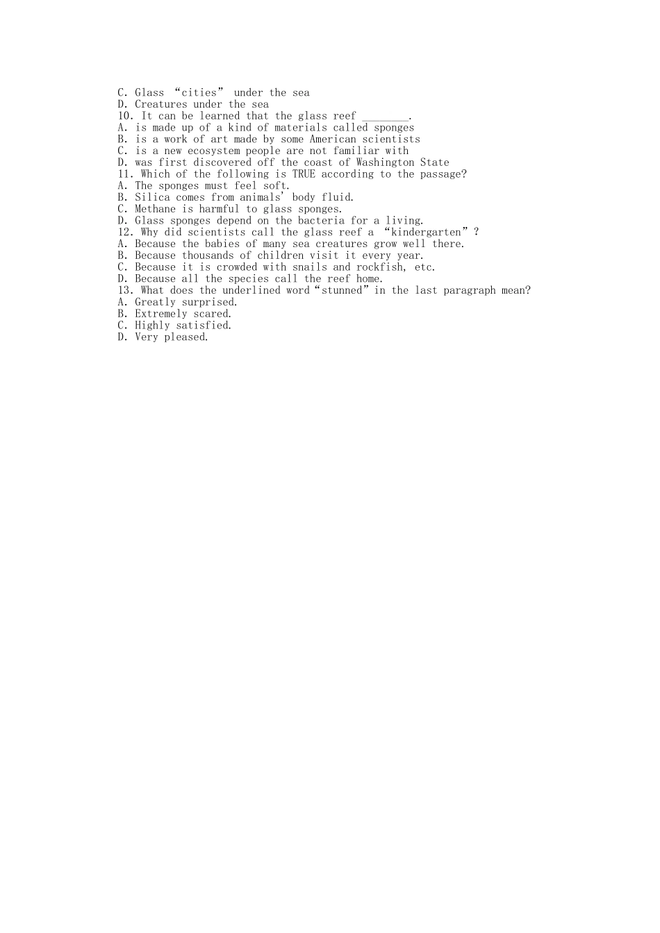 高考英语二轮复习 专题限时训练 史地自然型阅读理解（2）_第3页