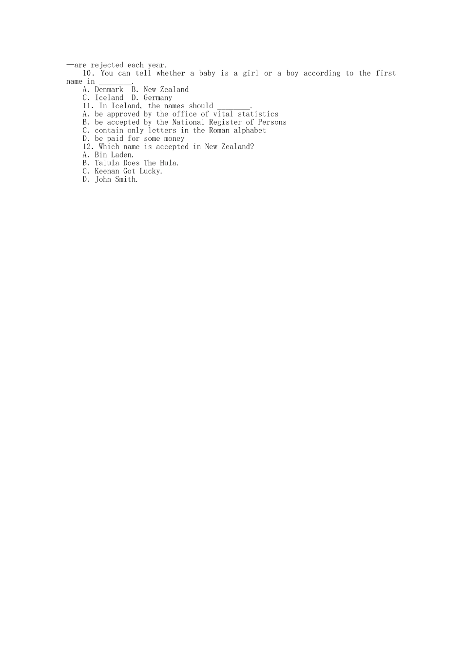 高考英语二轮复习 专题限时训练 文化教育型阅读理解（1）_第3页