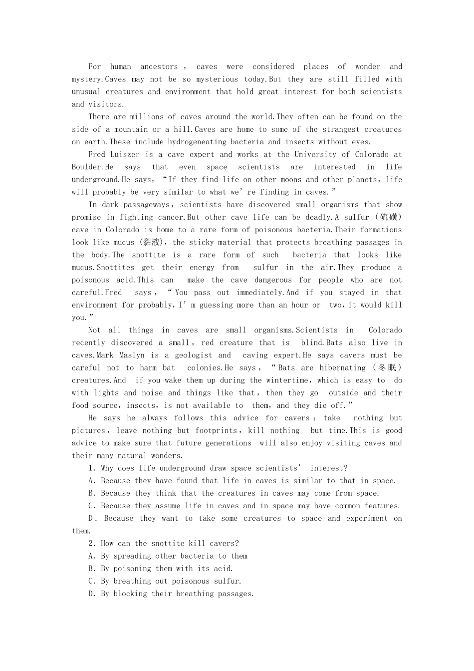 高考英语一轮复习 课时专练5 新人教版选修7_第3页