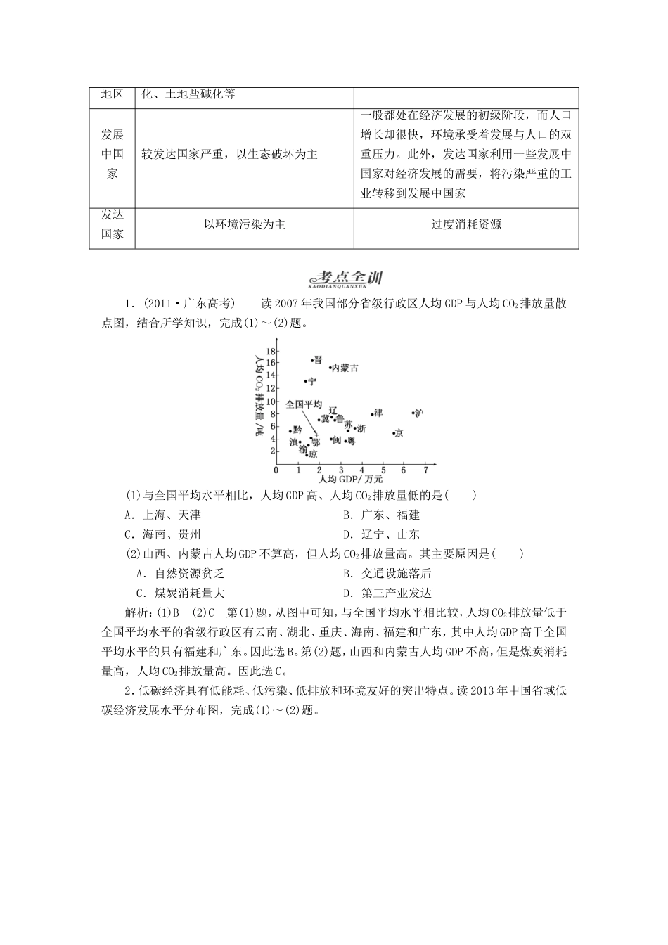 高考地理一轮复习 第十一章 人类与地理环境的协调发展-人教版高三全册地理试题_第3页