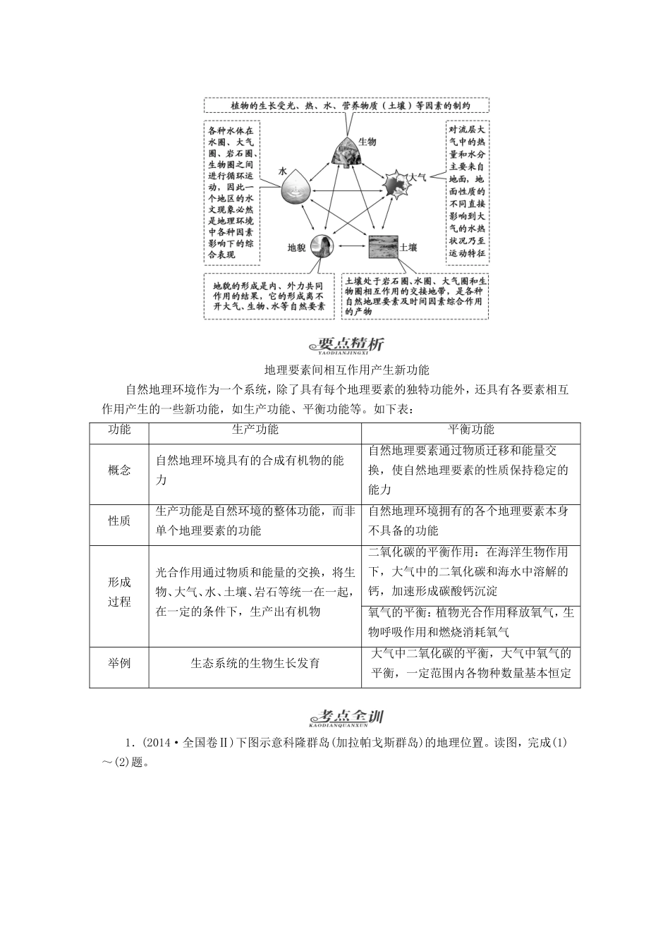 高考地理一轮复习 第五章 自然地理环境的整体性与差异性-人教版高三全册地理试题_第2页