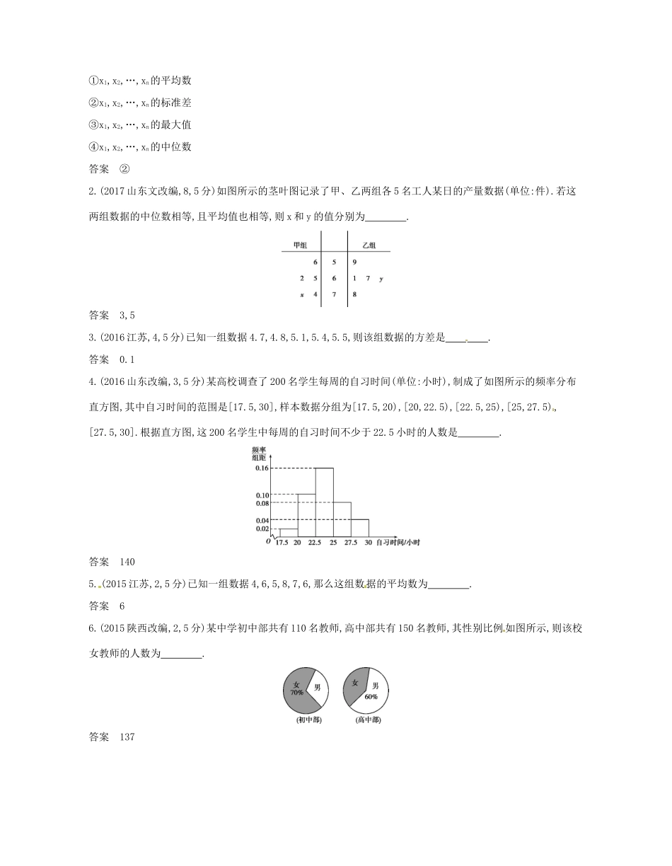 高考数学一轮复习 第十二章 概率统计 12.1 统计讲义-人教版高三数学试题_第2页