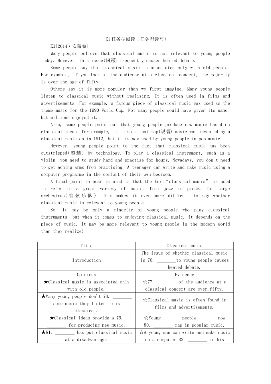（江苏 安徽卷）高考英语分类汇编（高考真题+模拟新题）_第1页
