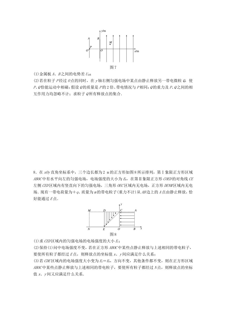 高考物理一轮复习 第六章 静电场 微专题51 带电粒子在电场中的加速和偏转备考精炼-人教版高三物理试题_第3页