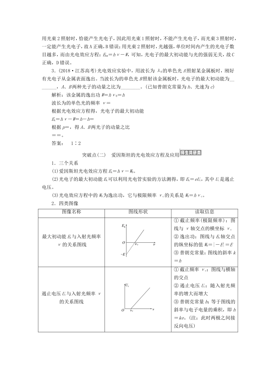 高考物理一轮复习 第十一章 第2节 波粒二象性讲义（含解析）-人教版高三物理试题_第3页