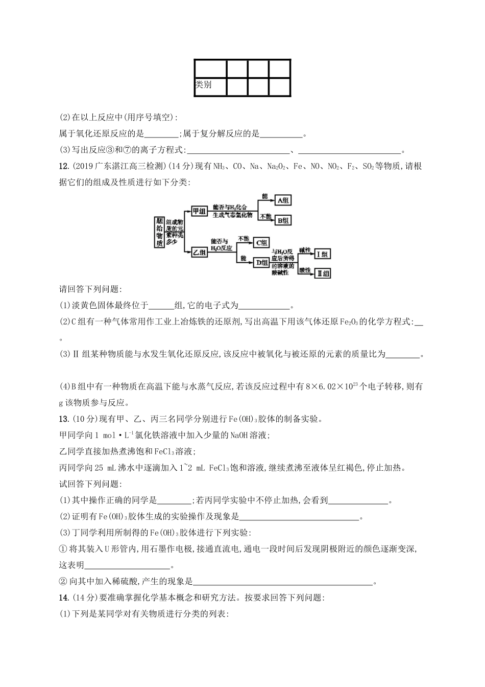 （江苏专用）高考化学大一轮复习 课时规范练1 物质的组成、性质及分类（含解析）-人教版高三全册化学试题_第3页