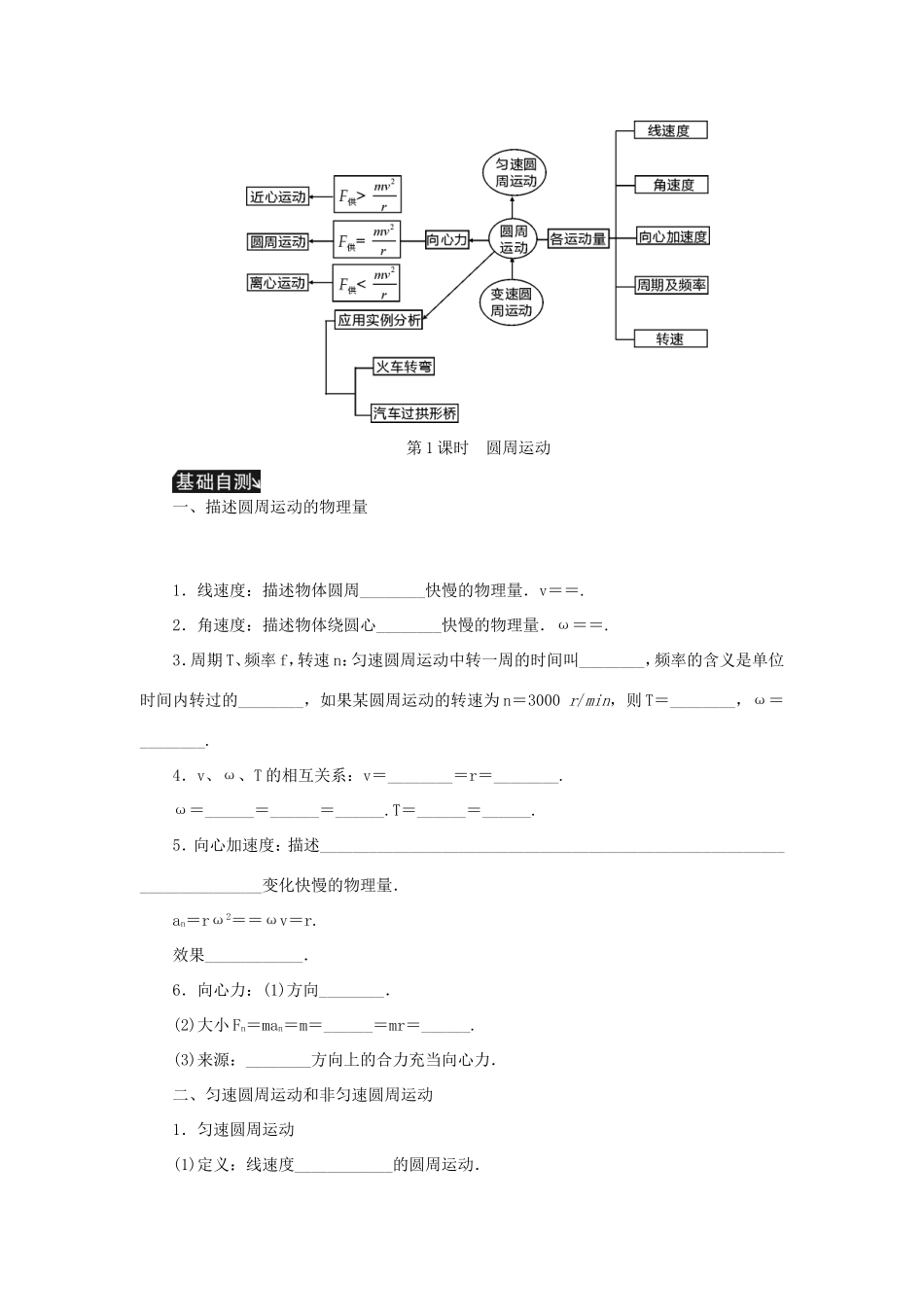 高考物理总复习 第15讲 圆周运动及其应用讲义-人教版高三物理试题_第2页