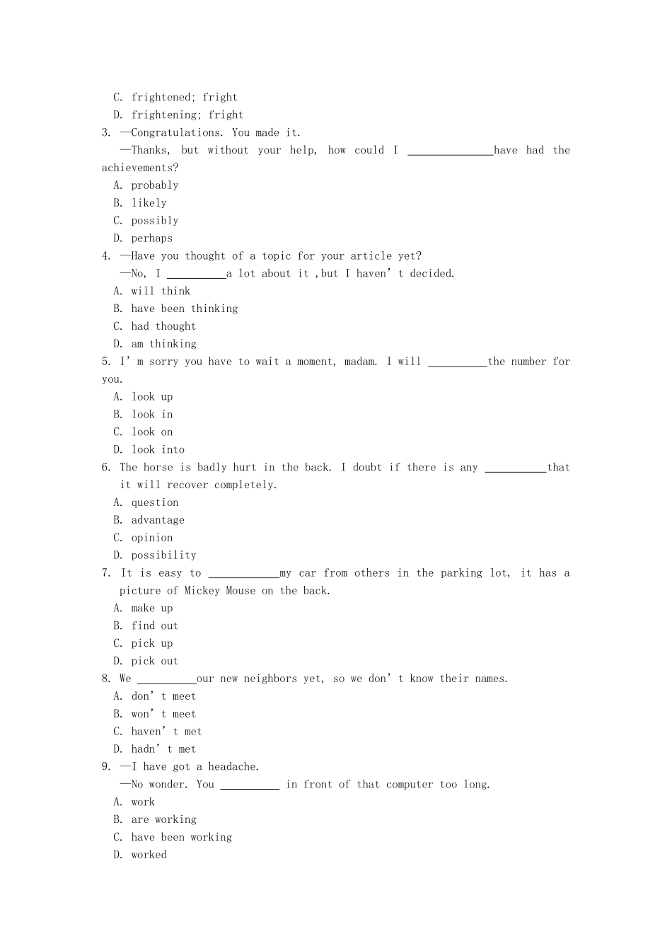 江苏省高考英语一轮复习巩固提升 模块2Unit1Tales of the unexplained（详细解析）牛津译林版_第2页