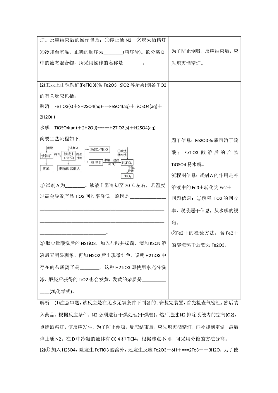 （江苏专用）高考化学大一轮总复习讲义 第十章 第2讲 物质制备与工艺流程分析型实验题 新人教版-新人教版高三全册化学试题_第2页