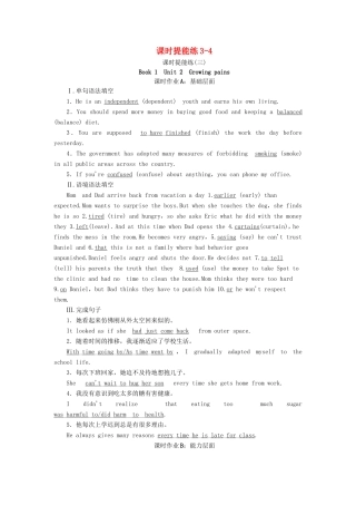 （江苏专用）新高考英语一轮复习 课时提能练3-4 牛津译林-牛津高三英语试题