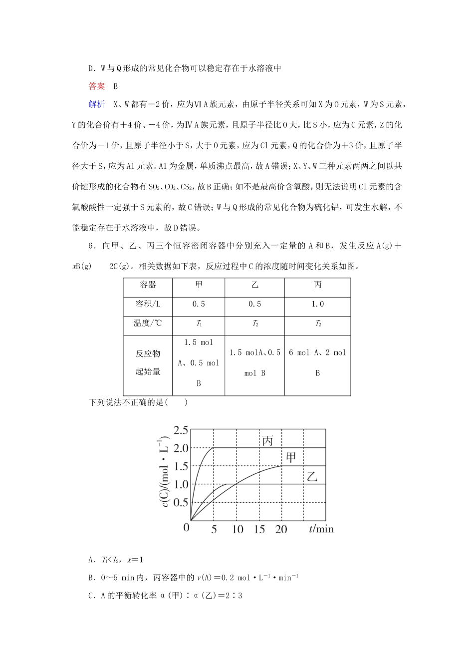 （江苏专用）高考化学二轮复习 选择套题满分练14-人教版高三全册化学试题_第3页