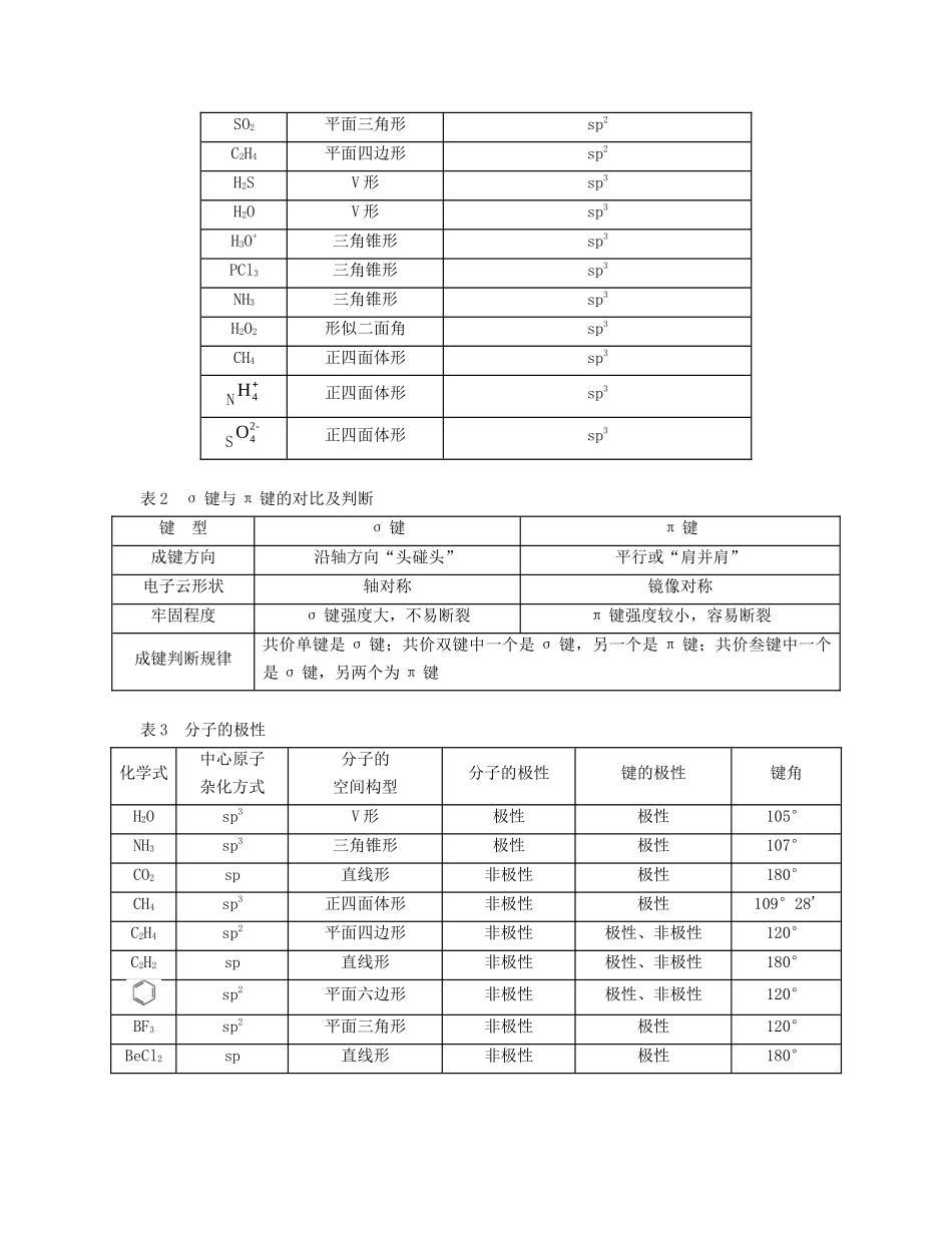 （江苏专用）高考化学二轮复习 专题九 原子、分子晶体结构与性质能力提升-人教版高三全册化学试题_第3页