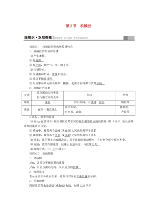 （江苏专用）高三物理一轮复习 选考部分 第12章 振动 波动 光 电磁波与相对论 第2节 机械波教师用书-人教版高三全册物理试题