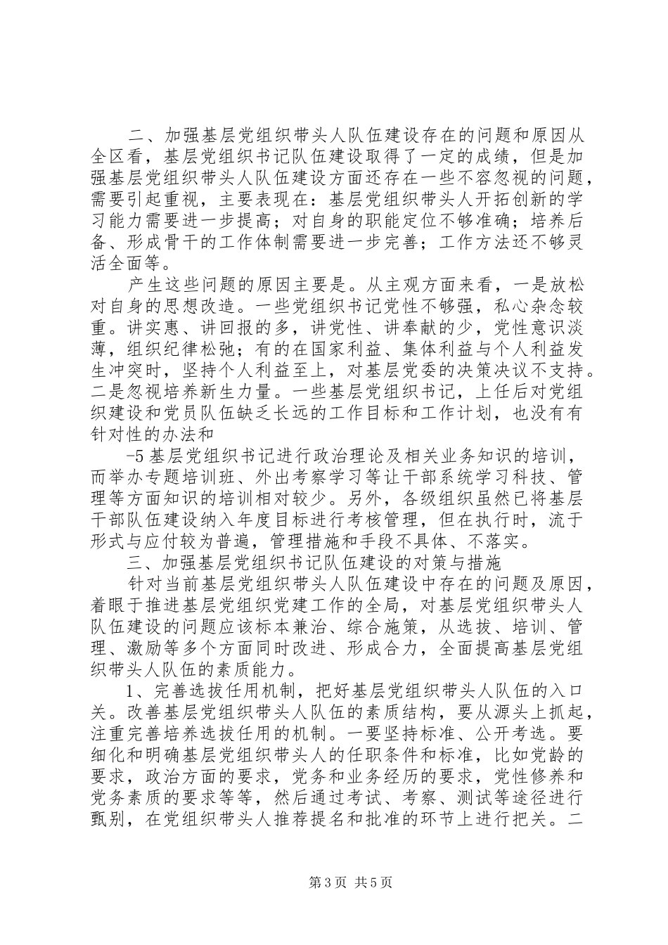 2024年建设高素质基层党组织带头人队伍的实践与思考_第3页