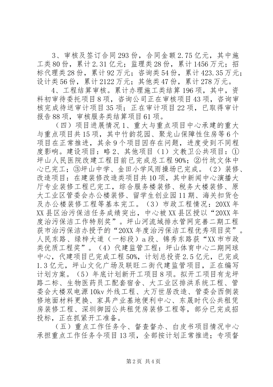 2024年建设管理服务中心年度工作总结_第2页