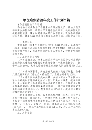 2024年单位疟疾防治年度工作计划篇