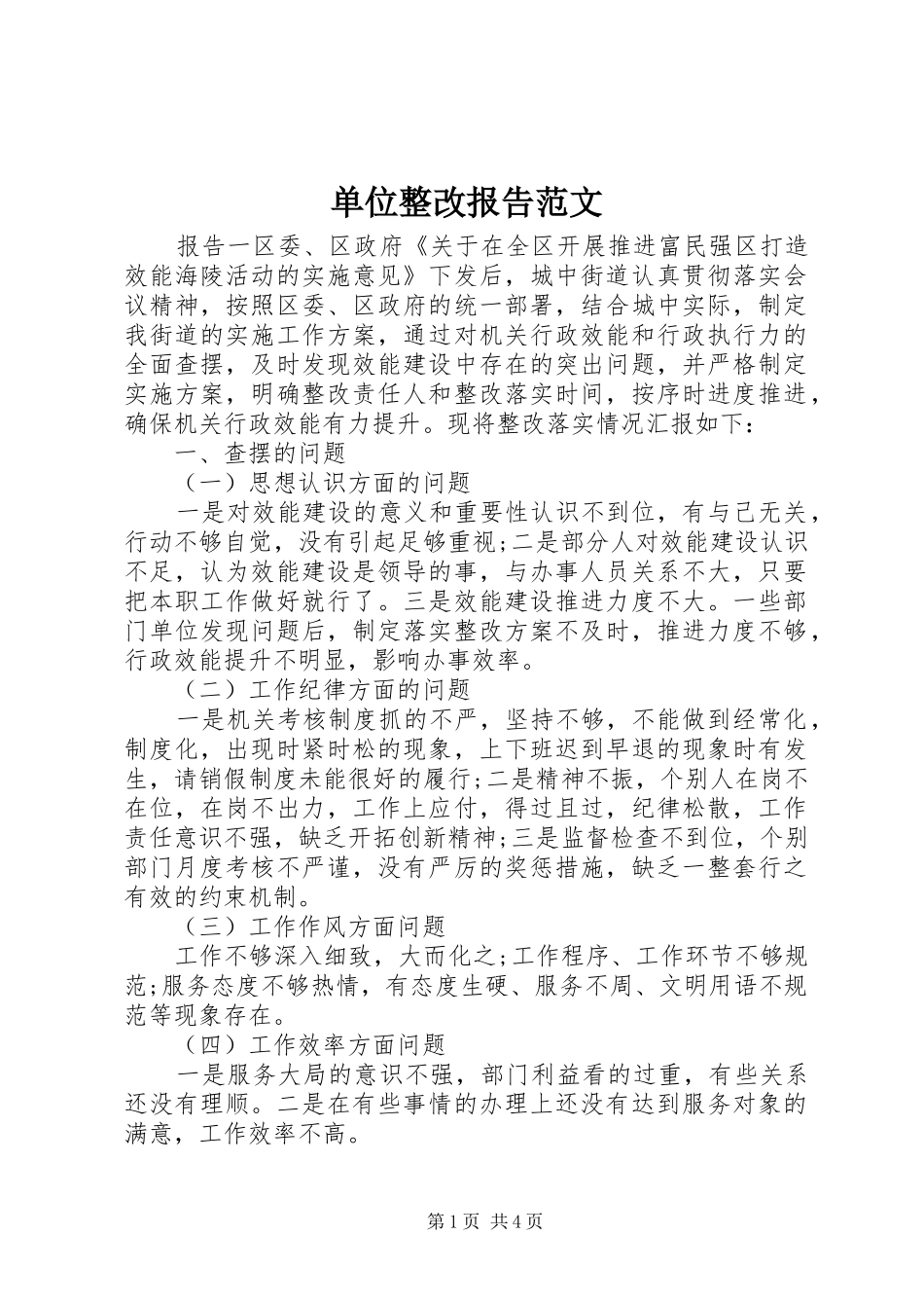 2024年单位整改报告范文_第1页