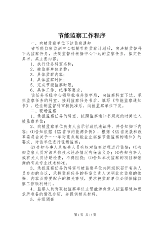 2024年节能监察工作程序