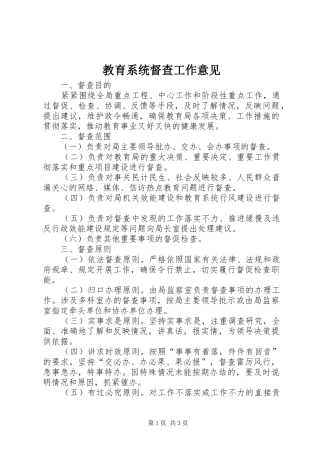 2024年教育系统督查工作意见