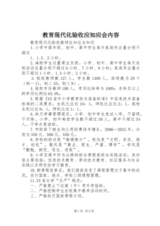 2024年教育现代化验收应知应会内容